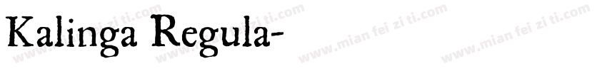 Kalinga Regula字体转换
